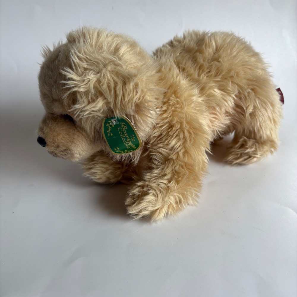 Bearington‎ Collection Tan Shaggy Puppy Dog Plush Stuffed Animal 13" NWT